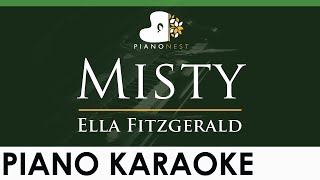 Ella Fitzgerald  Misty  LOWER Key Piano Karaoke Instrumental [upl. by Johppa]