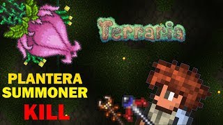 Terraria  Plantera Summoner Kill Pre  Plantera Gear Terraria Boss Battles 1 [upl. by Etra]