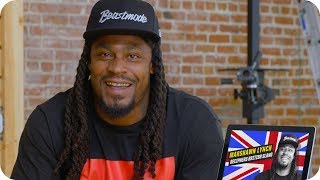 Marshawn Lynch Guesses What British Slang Words Mean  Omaze [upl. by Fanestil]