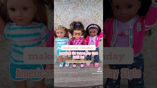 american girl school day style outfit set 🧡📝 makeover monday [upl. by Milena426]