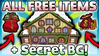 📬 ALL FREE ITEMS  SECRET MASCOT BACKGROUND 🎁  Club Penguin Rewritten [upl. by Ivonne]