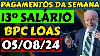 âœ”ï¸ FINALMENTE 13Â° SALÃRIO BPC LOAS  PAGAMENTOS LIBERADOS DA SEMANA [upl. by Kciremed]