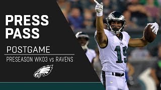 Josh McCown amp JJ ArcegaWhiteside Discuss Success vs Ravens  Eagles Press Pass [upl. by Lezlie676]