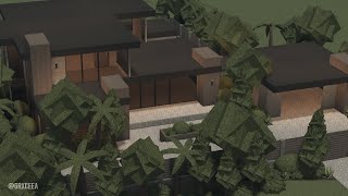 Modern Jungle House  Bloxburg Speedbuild  Grxceea [upl. by Joses]