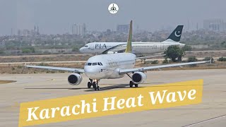 Extreme Heat Plane spotting at Karachi Airport [upl. by Patten]