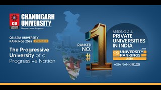 CU secured the Title of Indias NO 1 Pvt University in QS Asia University Rankings 2025 [upl. by Rez]