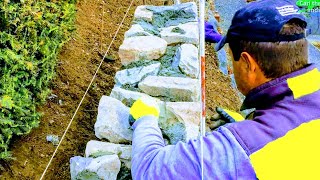 MURO DE CONTENCIÓN DE PIEDRA NATURAL  CONSEJOS DE DETALLE CONSTRUCCIÓN DE MAMPOSTERÍA EN ROCA [upl. by Rana]