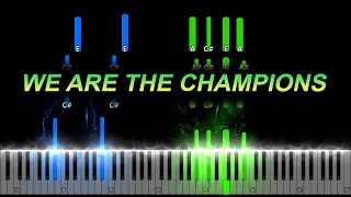 Queen  We Are the Champions Piano Tutorial [upl. by Ahsaret]