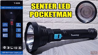 SENTER LED Y826 POCKETMAN FLASH LIGHT SUPER TERANG [upl. by Helbona]