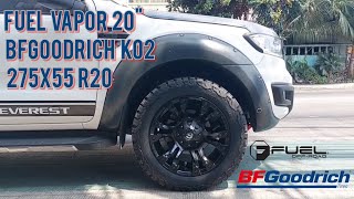 Fuel Vapor 20quot wrapped with BFGoodrich KO2 tires 27555 R20 on a Ford Everest  RNH Tire Supply [upl. by Tray230]