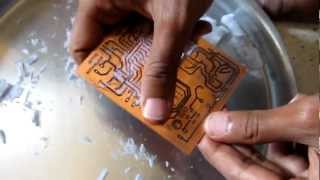 Making of PCBs at home DIY using inexpenive materials [upl. by Ysied89]