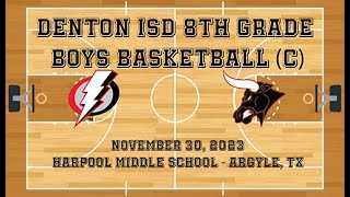 2023 DISD 8th Grade Basketball C Cheek Chargers vs Harpool Longhorns [upl. by Aes308]