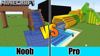 Minecraft NOOB WASSERRUTSCHE VS PRO WASSERRUTSCHE Nina  Kaan bauen gemeinsam im Build Battle [upl. by Lampert391]