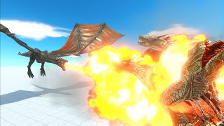 DRAGON New VS HYDRA amp Wyvern amp MODERN Humans  Animal Revolt Battle Simulator   ARBS [upl. by Naima]