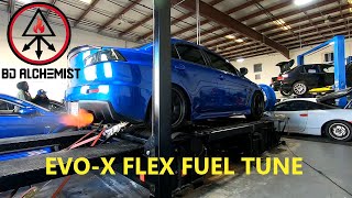 EVO X Flex Fuel Dyno Tune Tephra V3 [upl. by Omlesna]