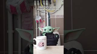 Baby Yodanın annesine kalan miras 😂  Baby Yoda babyyoda [upl. by Sinnard369]