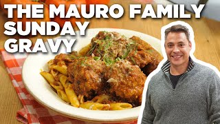 The Mauro Family Sunday Gravy  Food Network [upl. by Sucramrej]