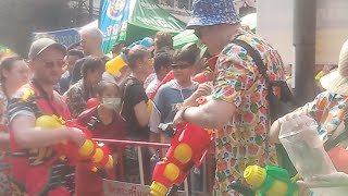 LIVE Day 2 of Songkran on Silom Road in Bangkok Thailand [upl. by Ranice]