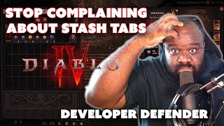 Diablo IV Developer Defense  Stash Tabs Are Fine [upl. by Haropizt]