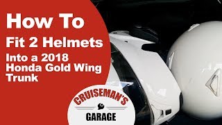 How To Fit Two Helmets in a 2018 Honda Gold Wing Trunk [upl. by Iaht]