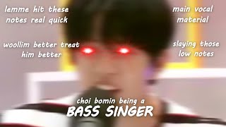 choi bomin being a bass singer cuz I love his vocals [upl. by Range802]