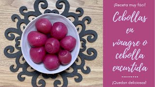 Cómo Hacer CEBOLLAS EN VINAGRE o CEBOLLA ENCURTIDA🧅 Receta Fácil Sana y DELICIOSA🥰 [upl. by Imuy]