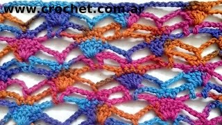 PUNTO Fantasía a crochet o ganchillo N° 52 tutorial paso a paso Moda a Crochet [upl. by Yerkovich]