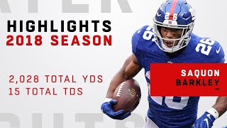 Saquon Barkleys FULL Rookie Highlights [upl. by Eimme939]