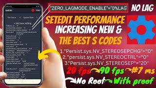 Setedit NewBest Performance Increasing Codes For Fixing Lags And Fps Drops And Get Constant 90fps😎 [upl. by Mohandas]