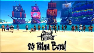 24 Man Band  LARGEST Band EVER  Sea of Thieves [upl. by Kelula981]