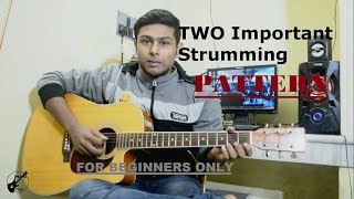 Tutorial 5Beginner Acoustic Guitar LessonTwo most important strumming pattern [upl. by Nytsirt246]