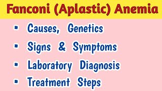 Fanconi anemia Causes Symptoms Diagnosis and Treatment [upl. by Konstance]