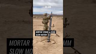 120mm Mortar vs 81mm Mortar  SlowMotion Comparison [upl. by Kunin]