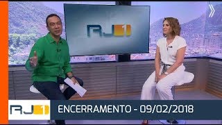 Globo RJ Encerramento do RJ1RJTV 1° Edição 09022018 [upl. by Roman362]