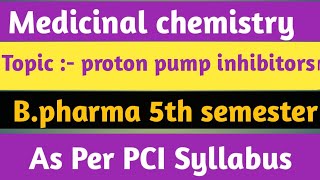 Medicinal chemistry of PPIs  proton pump inhibitors  bpharma 5th semester Anti ulcer  Omeprazo [upl. by Samau]