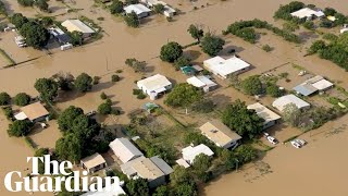 Queensland floods Burketown submerged and residents warned of crocodiles [upl. by Yemane]