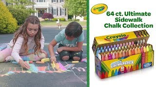 Crayola 64 ct Ultimate Sidewalk Chalk Collection  Crayola Product Demo [upl. by Aztilay]