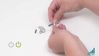 How to Power Standard Hearing Aids On and Off Battery RIC 312 [upl. by Niwrehs]