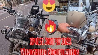 Xpulse 200T 4V windshield Installation with 2023 Updated Model windshield [upl. by Hannaj]