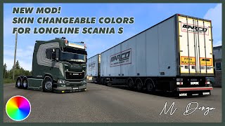 🔴ETS2 147 new MOD  Scania S 770 LONGLINE by SKIMO  DOUBLE VAK trailers [upl. by Cly]