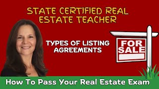 How to pass your real estate exam by understanding Listing Agreements [upl. by Jewel]