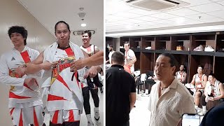 SMB dugout celebration after sweeping Ginebra in 2024 PBA Commissioners Cup semis [upl. by Gae795]