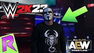 Stings AEW Entrance With THEME  WWE 2K23 [upl. by Anigger]