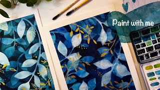 Watercolor tutorial🎨Negative painting technique [upl. by Newel436]