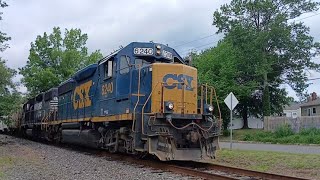 CSAO WPCA51 Approaching SomerdaleNJ With CSXT 6240 amp NS 5223 [upl. by Gnoht]