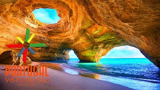 CarvoeiroCaves boat tours ⛵ to the caves of Benagil  Algarve  4K Ultra HD [upl. by Lenora]