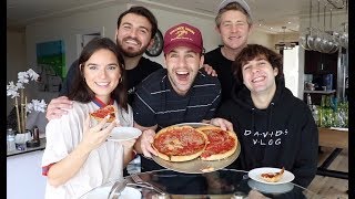 DEEP DISH PIZZA MUKBANG WITH DAVID DOBRIK NATALIE ZANE AND JASON [upl. by Sonnie610]