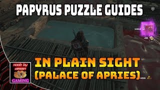 Assassins Creed Origins  In Plain Sight Palace of Apries  Papyrus Puzzles [upl. by Alvar]