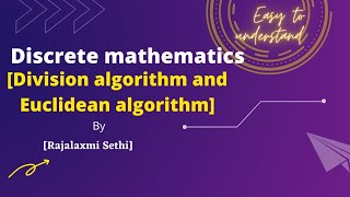 Division algorithm and Euclidean algorithm Discrete mathematics part1 [upl. by Anirrak384]