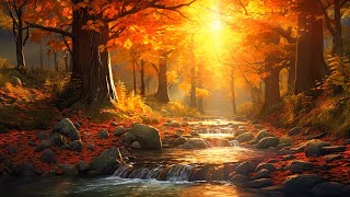 Relaxing Piano Music for Stress Relief 247 Enchanting Autumn Nature Scenes quotLeaves Autumn Forestquot [upl. by Wilden]